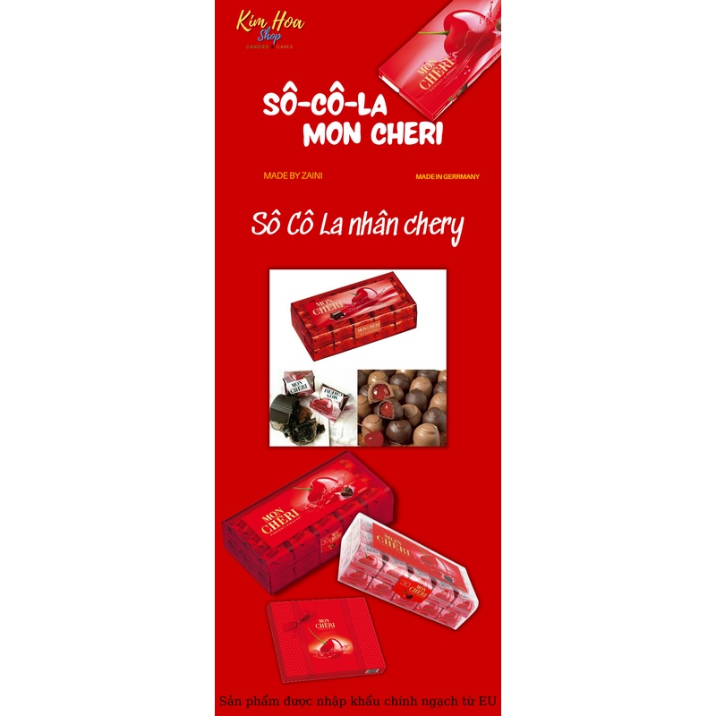 Sô-Cô-La có nhân Cherry Ferrero Mon Cheri & ZAINI Boero từ EU - MADE IN GERMANY