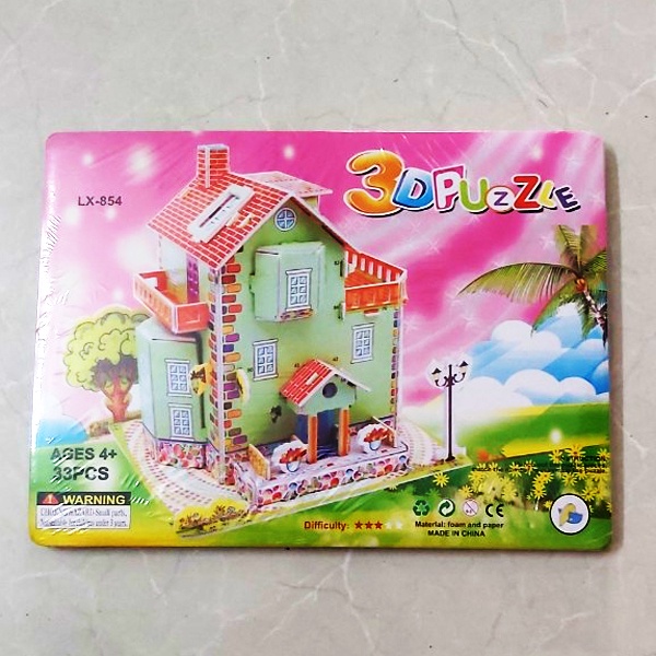 Lắp ghép mô hình ngôi nhà 3D dành cho Bé tự lắp ráp sáng tạo - xếp hình lắp ghép