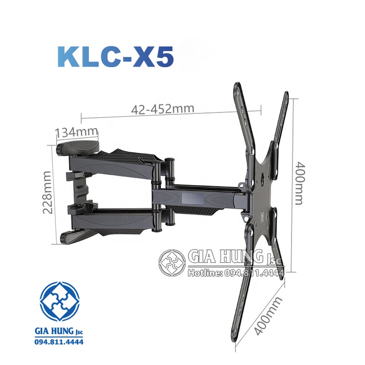 Chính hãng Giá Treo Ti vi góc Xoay 2 thanh NBP6