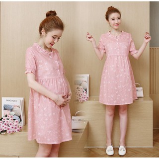 Váy bầu không tay mùa hè vải chiffon