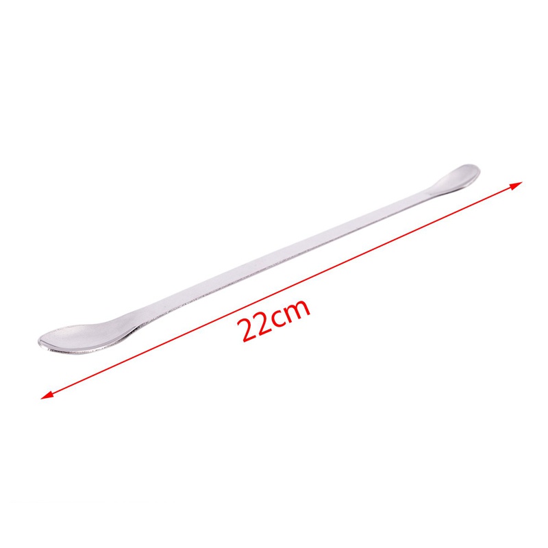 Muỗng thuốc thử phòng thí nghiệm 22cm hai đầu bằng thép không gỉ