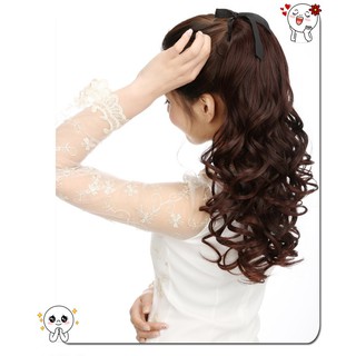 Tóc giả nữ cột xoăn 50cm C136 💖FREESHIP💖 Tóc cột xoăn dài đuôi ngựa, buộc tóc giả nữ, tóc giả đuôi ngựa xoăn dài