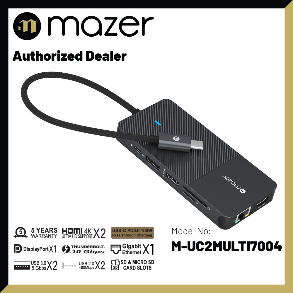 Cổng Chuyển Đổi Mazer 12-in-1 USB-C Multimedia Pro Hub - Hàng Chính Hãng