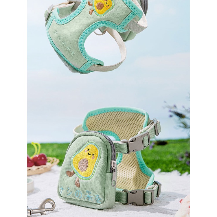 Hàng HOT Dây Dắt Mèo chó Đi Dạo Dạng Yếm với ba lô dễ thương ngoài trời có thể điều chỉnh【Tennessee052】