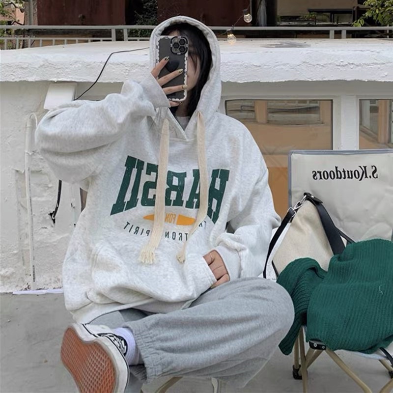Áo hoodie nỉ bông HARSII màu trắng ảnh thật unisex  ❤️ Áo Khoác Hoodie form rộng