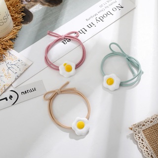 Thun cột tóc hình trứng ốp la cute