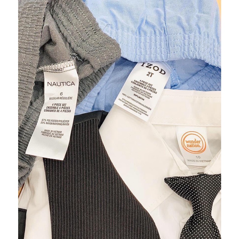 Set vest bé trai xuất dư hiệu IZOD