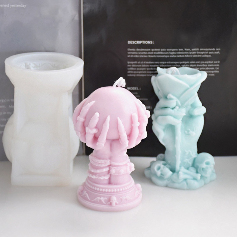 Khuôn Silicone Làm Kẹo Đường Hình Móng Vuốt Quỷ Trang Trí Halloween