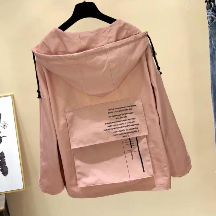 Áo khoác kaki túi hộp unisex form rộng Túi Hộp Sau nam nữ thời trang kim gia