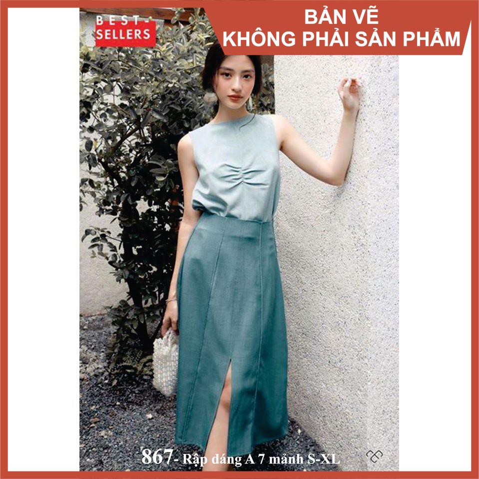 Rập chân váy A 8 mảnh 867 (Bản vẽ)