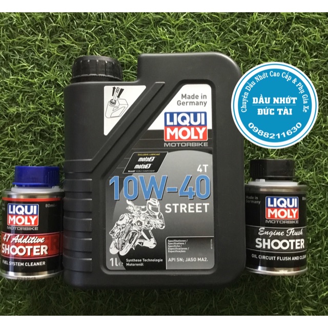 Combo Dầu nhớt tổng hợp Liqui Moly Street 10W-40 + Phụ gia