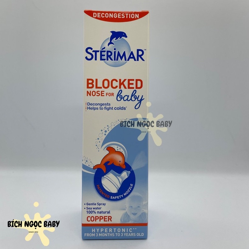 Xịt muối biển Sterimar cam 100ml vệ sinh mũi cho bé