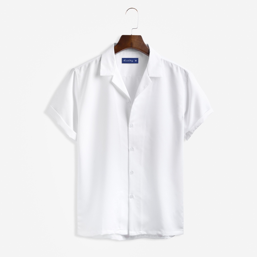 Áo sơ mi nam ngắn tay cổ vest chất mềm 4Lucky - 8063 , dáng đẹp , form thoải mái | BigBuy360 - bigbuy360.vn