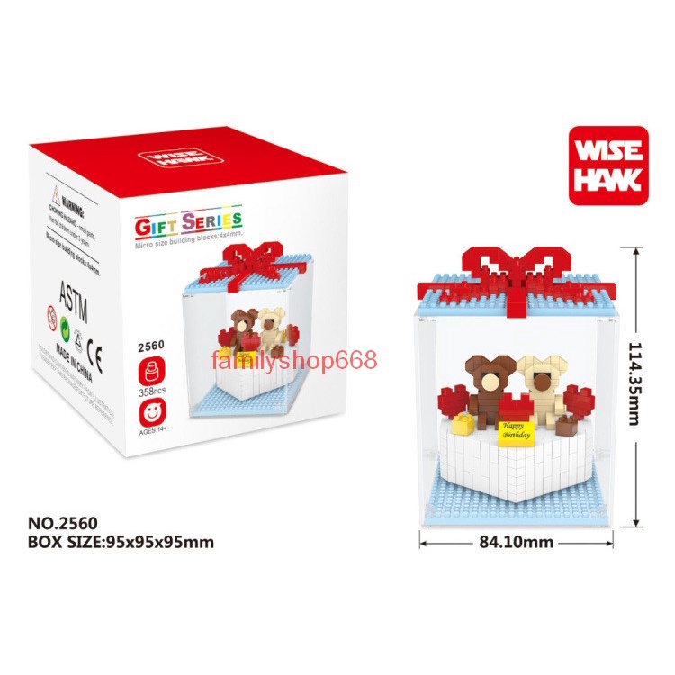 Xếp hình lego bánh kem sinh nhật  thỏ vịt donal gấu đồ chơi lắp ráp nanoblocks cho bé trai bé gái