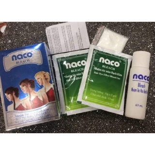 Bột Tẩy Tóc Naco/ Bleach tẩy mạnh ( có gang tay) 65ml