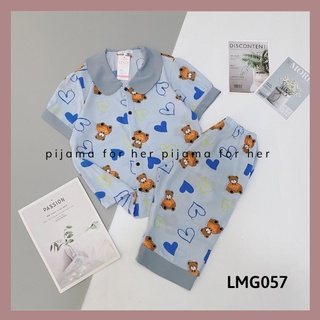 Đồ Mặc Nhà Pijama Cổ Sen Tiểu Thư Pizam Cộc Lửng Lụa Mango
