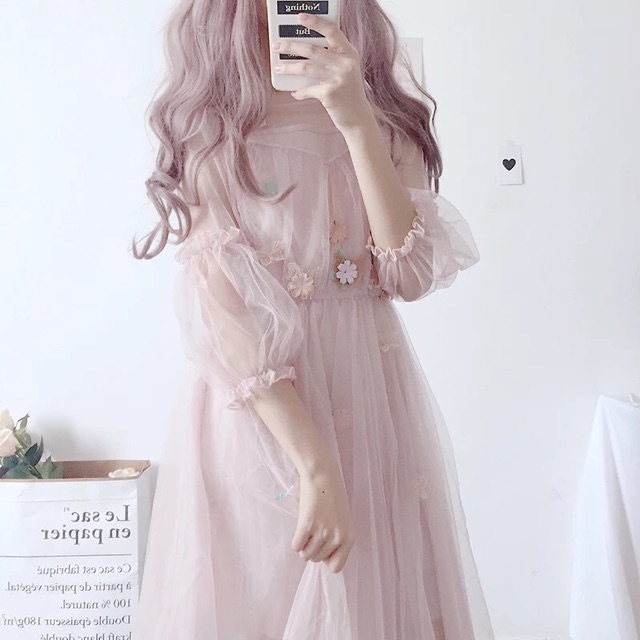 Đầm voan lưới Hoa | BigBuy360 - bigbuy360.vn