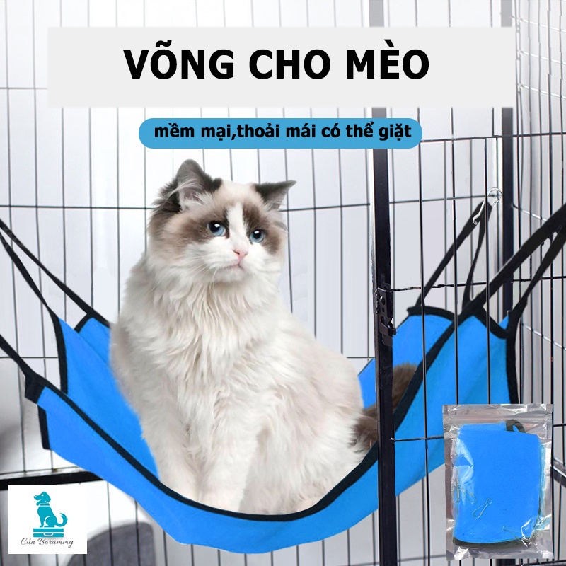 Võng vải mềm Borammy - giường ngủ cho mèo con xinh xắn tiện dụng