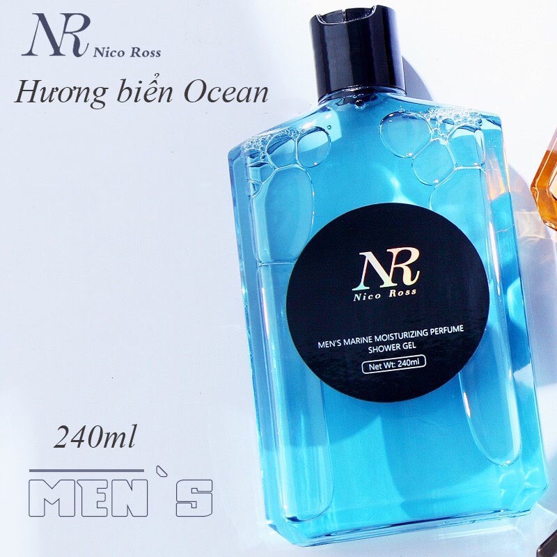 Sữa tắm nước hoa Blueman Men's  hương thơm dài lâu dưỡng ẩm 500ml - 240ml