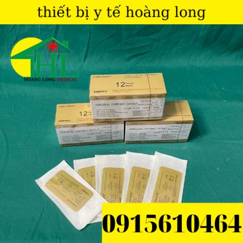 Chỉ catgut size  từ số 1 đến số 6  hộp 12 sợi
