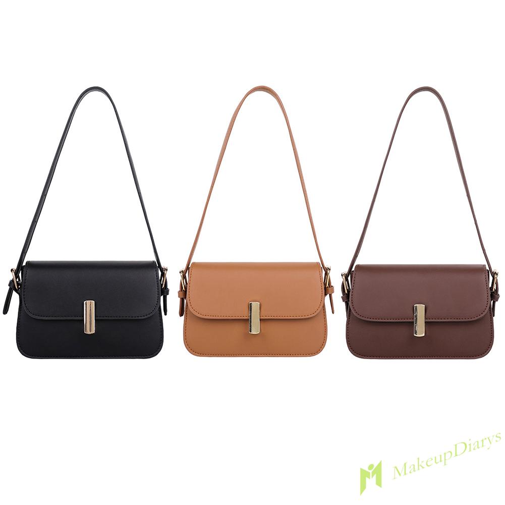 Túi đeo vai mini da PU màu trơn cổ điển cho nữ