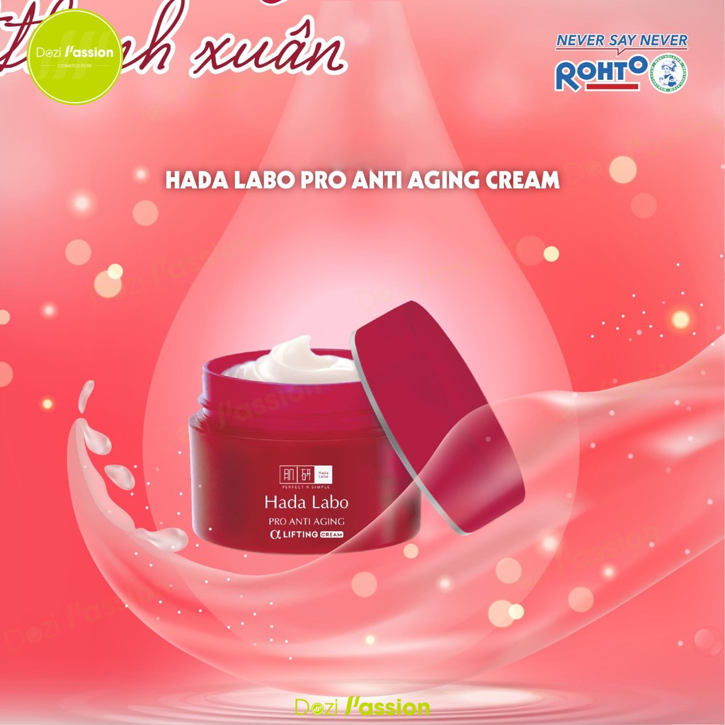 Kem Dưỡng Hada Labo Chuyên Biệt Chống Lão Hóa Màu Đỏ - HadaLabo Pro Anti Aging α Lifting Cream 50g