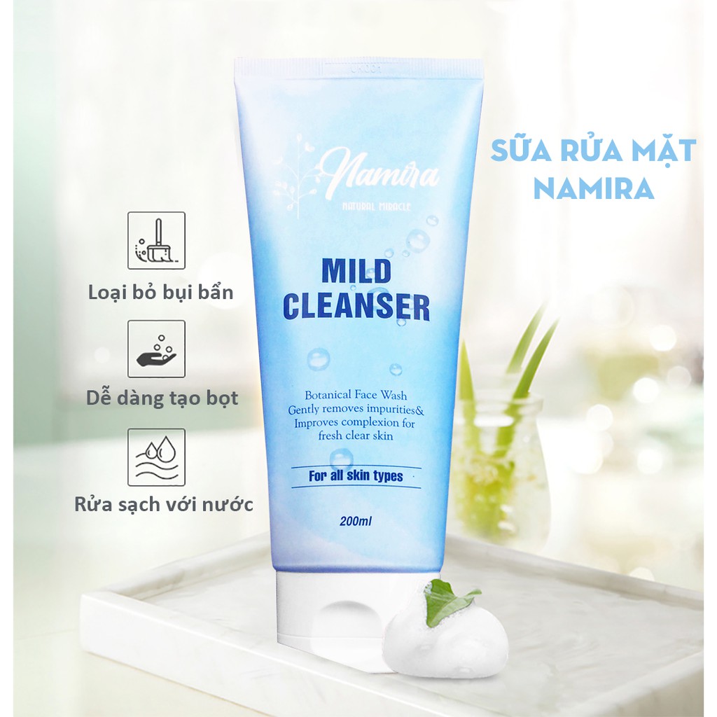 Sữa Rửa Mặt Sạch Sâu Namira Mild Cleanser - Tạo Bọt, Dưỡng Ẩm, Sáng Da 200ml | BigBuy360 - bigbuy360.vn