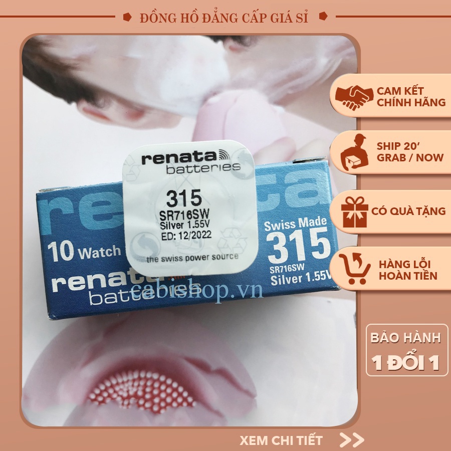 Pin Renata SR716SW - SR716 - 716 - 315 Của Thụy Sĩ - Vỉ 1 viên