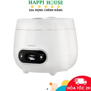 Nồi cơm điện mini lock&lock ejr326wht ejr426wht - hàng chính hãng, bảo hành 12 tháng - happi house
