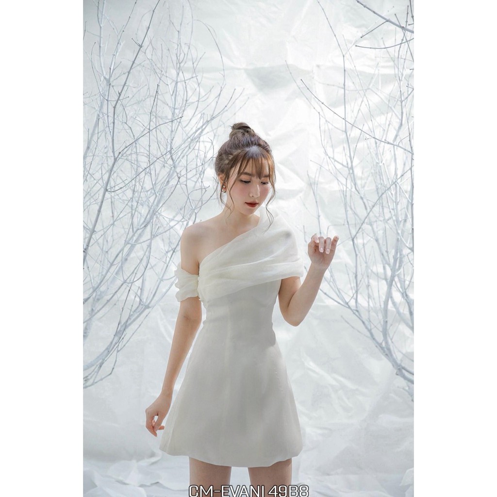 Đầm dự tiệc lệch vai đi tiệc sexy sang chảnh dáng chữ A VT01