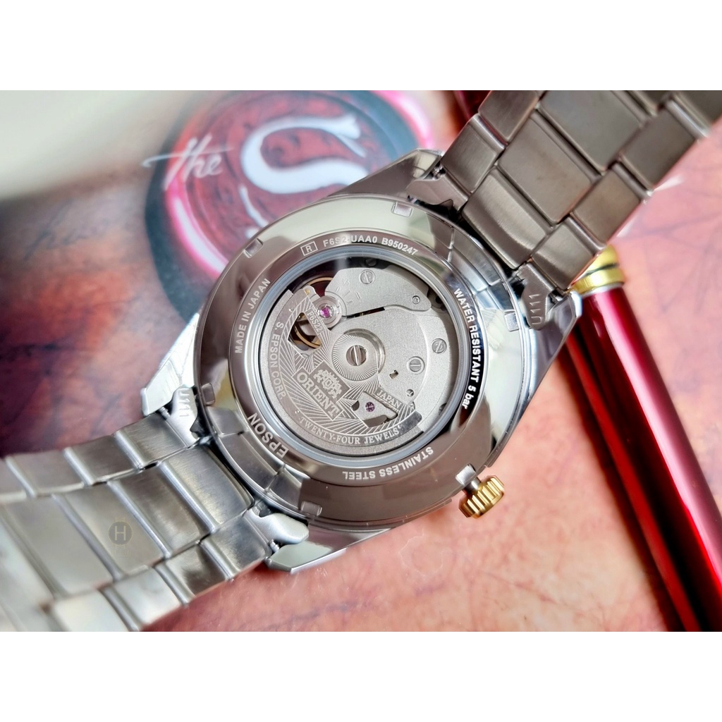 Đồng hồ Nam chính hãng Orient Automatic RA-AR0001S10B/RA-AR0001S00C Size 41,Hở tim-Máy cơ tự động-Dây kim loại Demi vàng