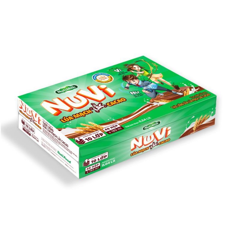 {LỐC 4 HỘP} SỮA NUVI HÃNG NUTIFOOD 180ML[ ĐỦ VỊ]