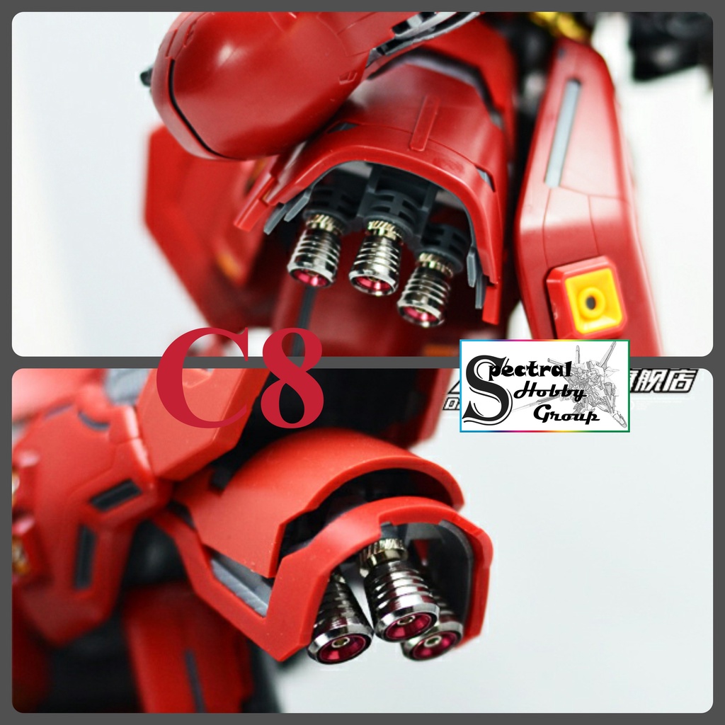 Phụ kiện độ custom metal part cho mô hình - bô đẩy spout thruster cho Gundam Metal Nozzle C1-C11