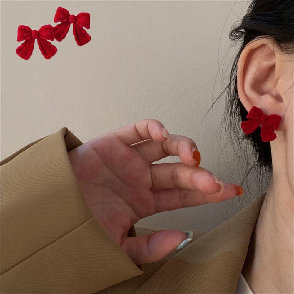 PINEVN Bông Tai Mạ Bạc 925 Hình Chiếc Nơ Đính Đá Thời Trang Cho Nữ