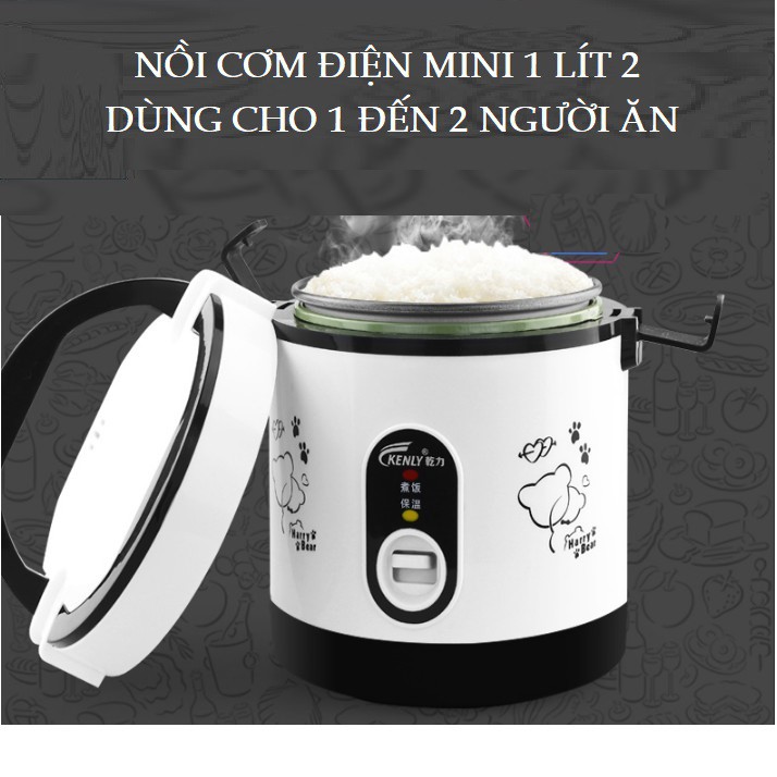 Nồi cơm điện mini 1.2L hãng RDBAON Kenly quai xách (phiên bản mới)