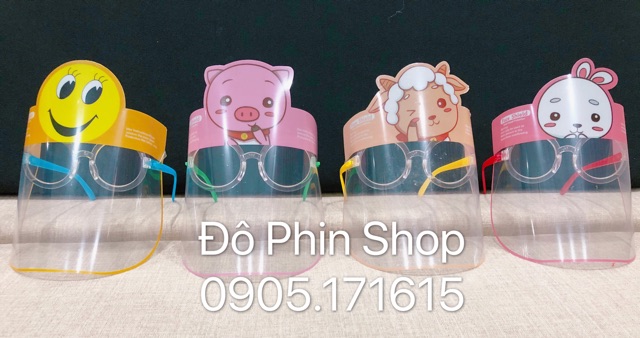 Kính chắn giọt bắn cho bé - hàng có gọng kính trẻ em màu sắc dễ thương