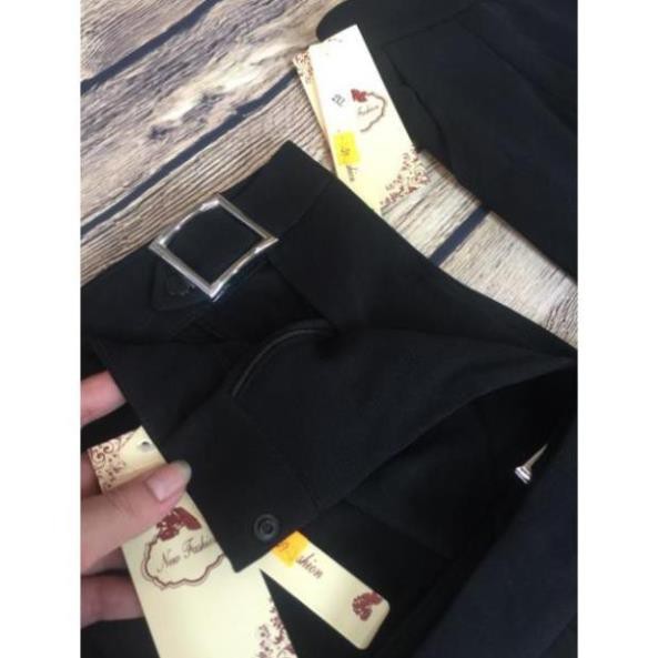 [GIÁ HỦY DIỆT] Quần Baggy Tây Phối Đai Vuông - 4 MÀU