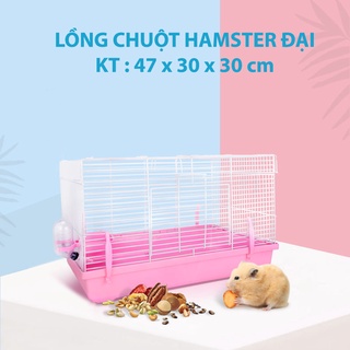  Lồng Hamster size đại không phụ kiện cho hamster chuột lang ,... chuồng lớn 47x30x30 cm  