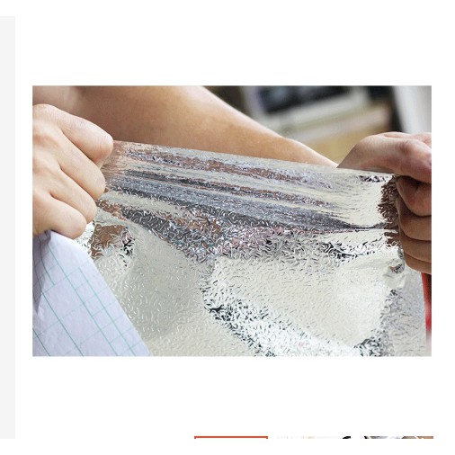 Cuộn 3m decal dán bếp tráng nhôm cách nhiệt khổ 0.6m dán 1.8 mét vuông keo sẵn LOẠI DÀY