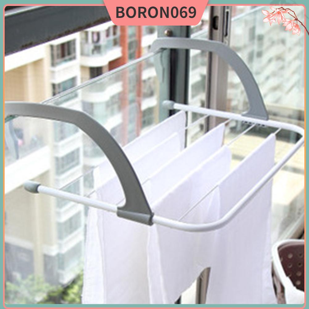 Boron069 Giá đỡ quần áo di động Racking đa năng đóng cửa giá treo cho lan can ban công