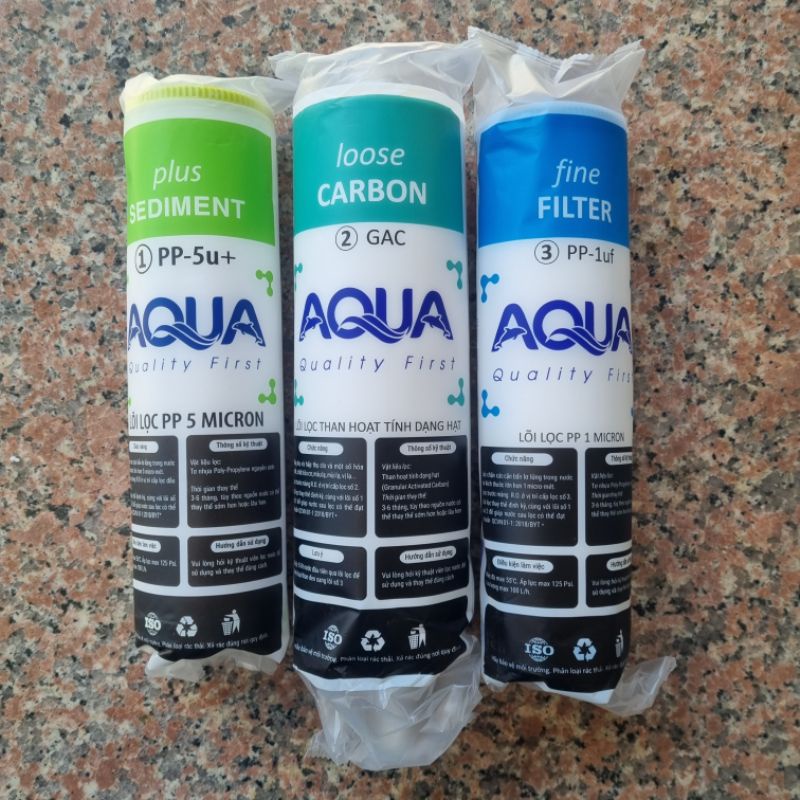 Bộ Lõi Lọc Nước  AQUA  Chính Hãng Dùng Cho Mọi Loại Máy Lọc Nước