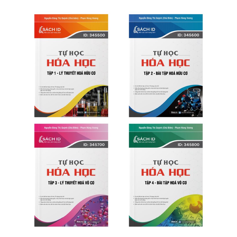 Combo 4 cuốn Sách ID tự học Hóa học 12 ôn thi THPTQG bản 2023