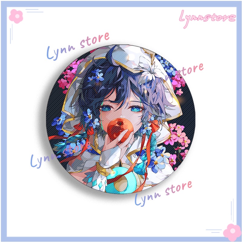 58mm Genshin Impact Badge Arataki Itto Yae Miko Anime Hình Trâm cài áo Cosplay Phụ kiện hoa dễ thương cho quần áo Ba lô Ghim quà