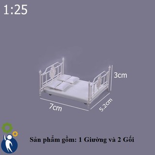 Giường 106 tỉ lệ 1:25, mô hình mini trang trí