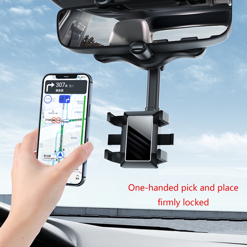 Giá Đỡ Điện Thoại / Thiết Bị Định Vị GPS Gắn Kính Chiếu Hậu Xe Hơi