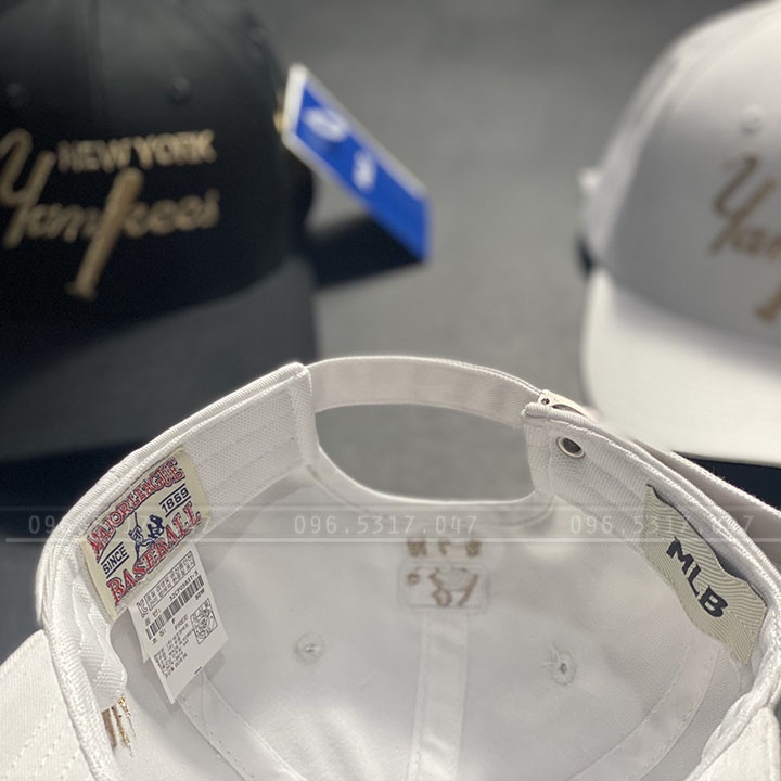 Mũ Nón Kết NY MLB Xịn, Logo Yankees Thêu Tinh Tế, Form Nón Đứng, Hàng Nhập Đầy Đủ Tem
