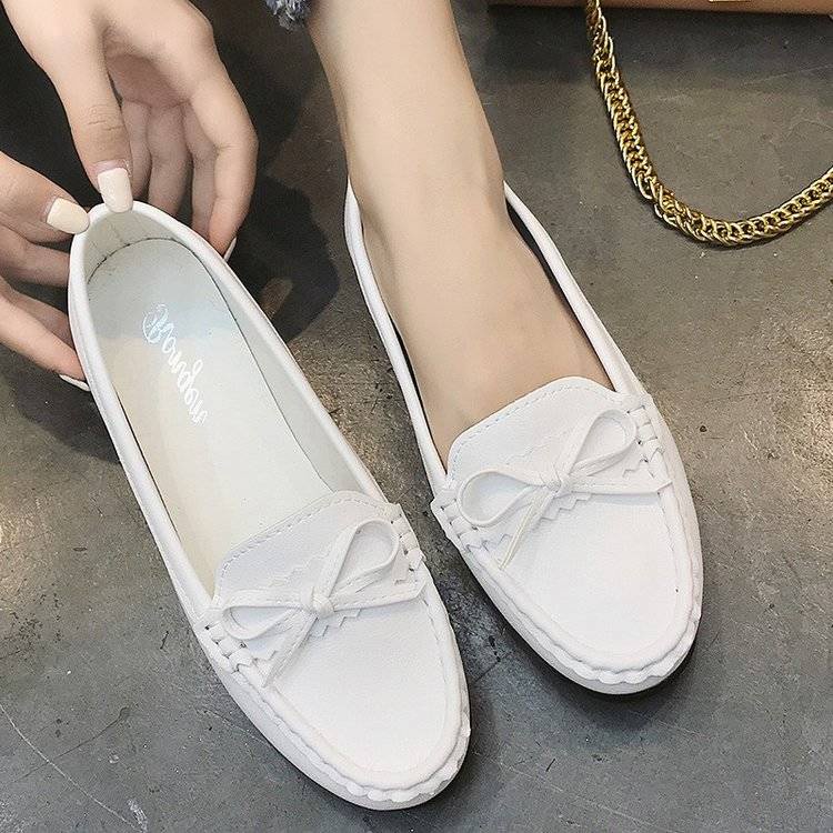 Giày mũi tròn Giày BúP Bê Đế MềM Phong CáCh HàN QuốC