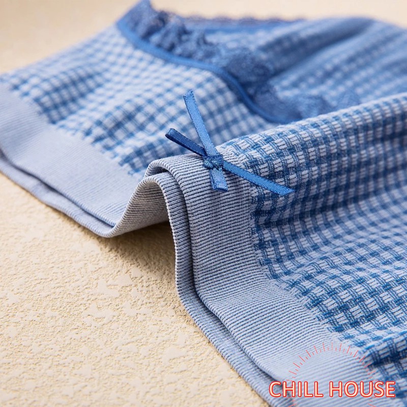 MỚI*ĐƯỢC CHỌN MÀU- Quần lót cotton kẻ nơ 112 kháng khuẩn CHỐNG VIÊM - CHILLHOUSE
