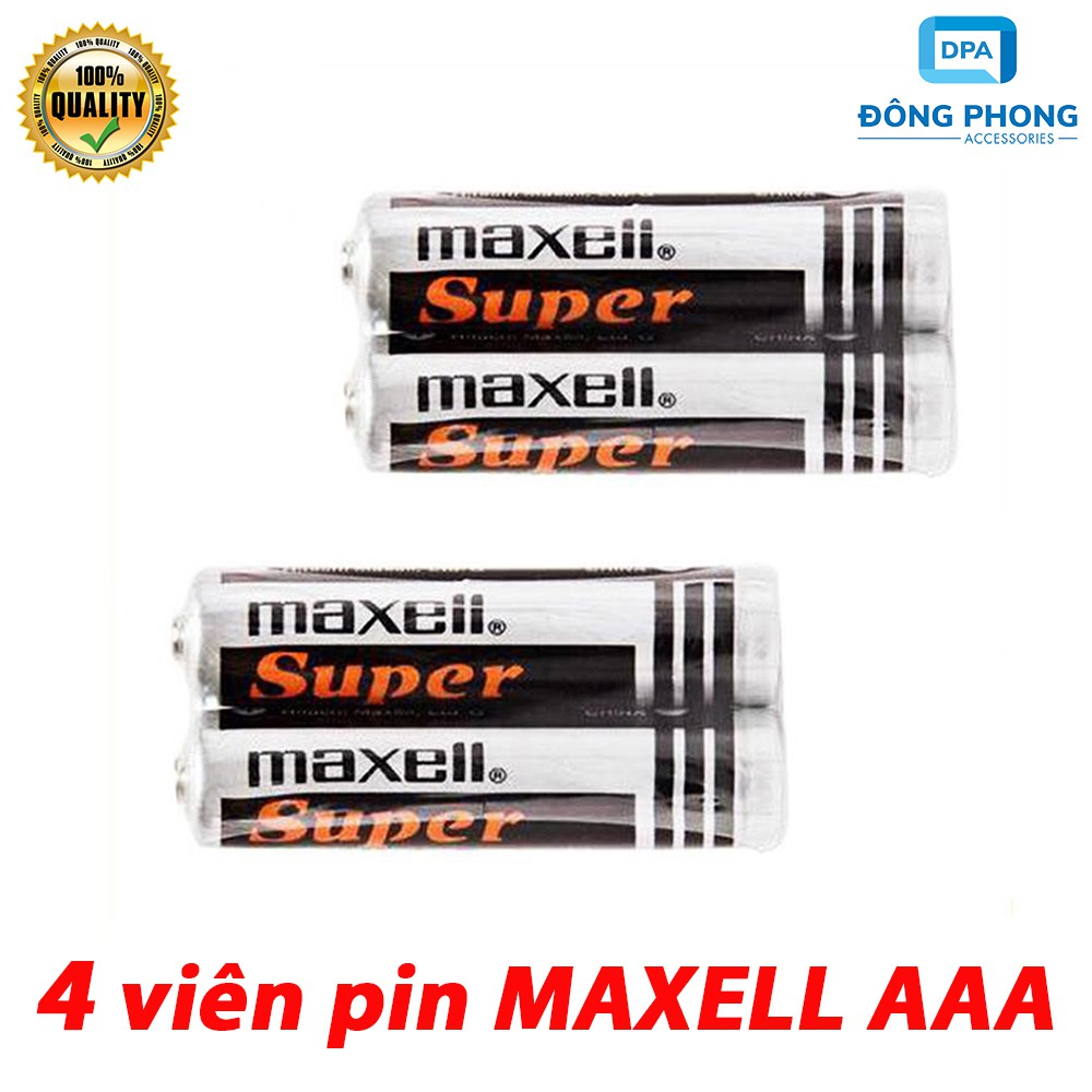 Combo 4 Viên Pin Maxell AAA Chính Hãng