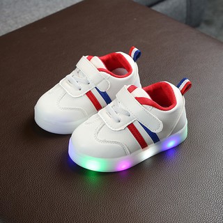 Giày trẻ em Đèn LED bé trai bé gái phong cách balen /Giày thể thao bé trai dạ quang lưới thoáng khí  [Mã 36]